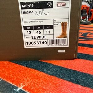 Ariat Men's Light Tan and Marigold Western Boots